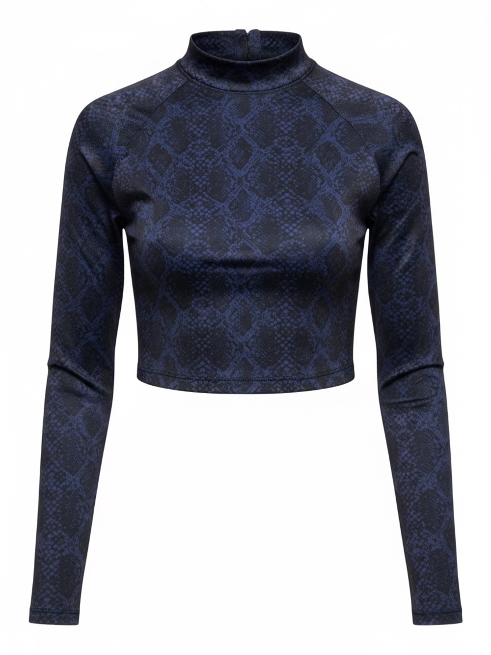 Athleta North Point Crop Rashguard Python Blue Women’s Sz L